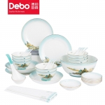 徳铂（Debo） 绿水青山餐具套装陶瓷碟碗勺盘32件套 DEP-767