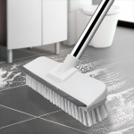 舒蔻  二合一清洁刷  多功能长柄地板刷 硬毛洗地浴室卫浴瓷砖刮水 二合一清洁刷