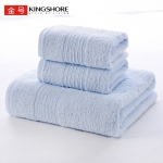 金号（KING SHORE） A类纯棉亲肤素色洗脸毛巾浴巾三件套 1浴巾+2毛巾