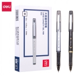 得力(deli) 0.5mm黑色碳素大容量中性笔 办公用品 水笔签字笔