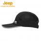 Jeep 夏季男士鸭舌帽防晒遮阳帽男款太阳帽速干透气棒球帽黑色56-60cm