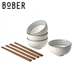 博堡(BOBER)  BDY-TZ675-8A 家用简约北欧陶瓷碗筷膳品陶瓷碗筷套装