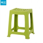 茶花（CHAHUA）   塑料加厚条纹高凳  绿色【1个】0838