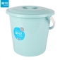 茶花（CHAHUA）0236-A蓝色带盖手提水桶21L便携提手加大容量