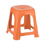茶花（CHAHUA） 爱乐家用成人塑料凳子防滑板凳简约客厅加厚方凳餐桌中凳-橙色11001