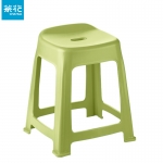 茶花（CHAHUA）塑料凳子防滑板凳简约客厅加厚方凳餐桌高凳109002 绿色1张